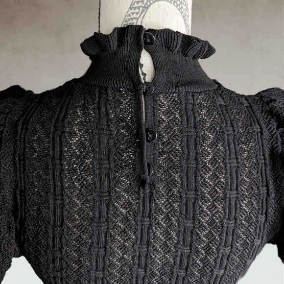 Zara Victorian black top - Picture 2 of 6